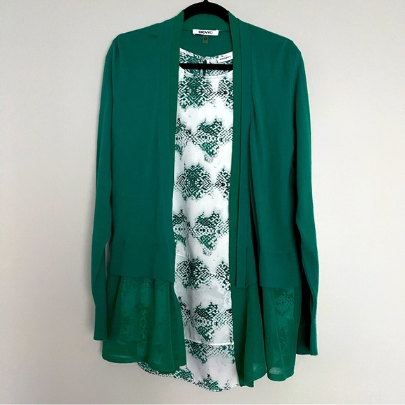 DKNYC Sleeveless and Cardigan Tunic Top Set Size L - Picture 2 of 14